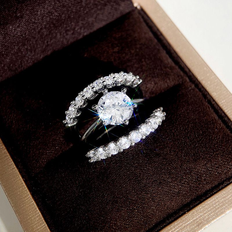 Cao Shi's Neue Mode OL Drei Set Luxus Tragen Ring Stärke_voghion.com