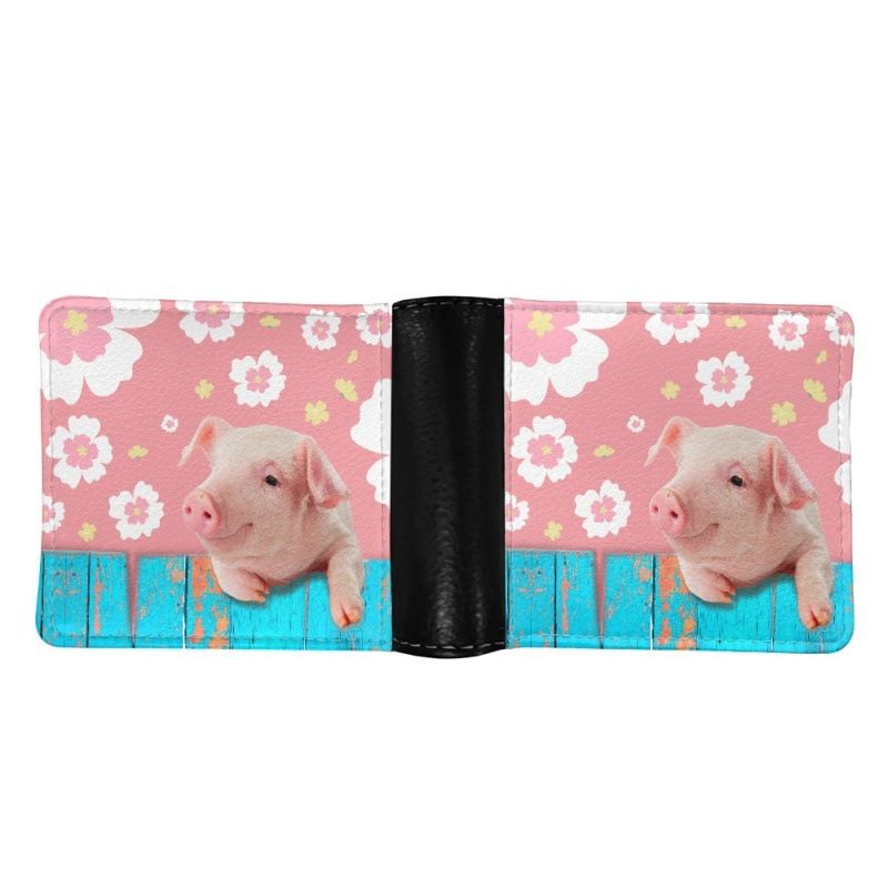 New Cute Style Simple Print Men's Fold Wallet Short Change Purse Gift Customization_voghion.com