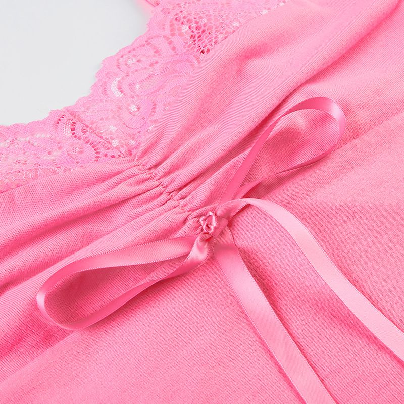 Pure Girl Style Spitzen-Strapsdesign mit V-Ausschnitt, Falten und Trägern, schmale Passform, Innenschicht, Unterteil_voghion.com