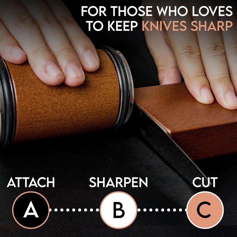 Rolg Knife Sener Verstellbarer Horl Wolframstahl Magnetische Saugrolle Schleifstein Roller Sharpener_voghion.com