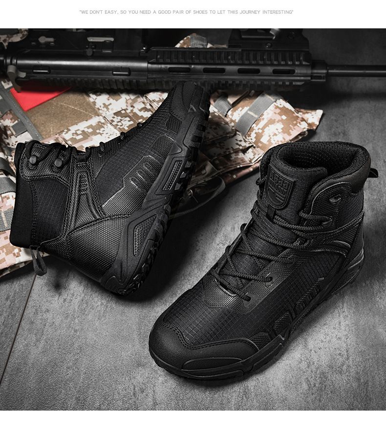 Cross-border large-size snow boots Russian black desert wear-resistant training boots outdoor hiking shoes_voghion.com