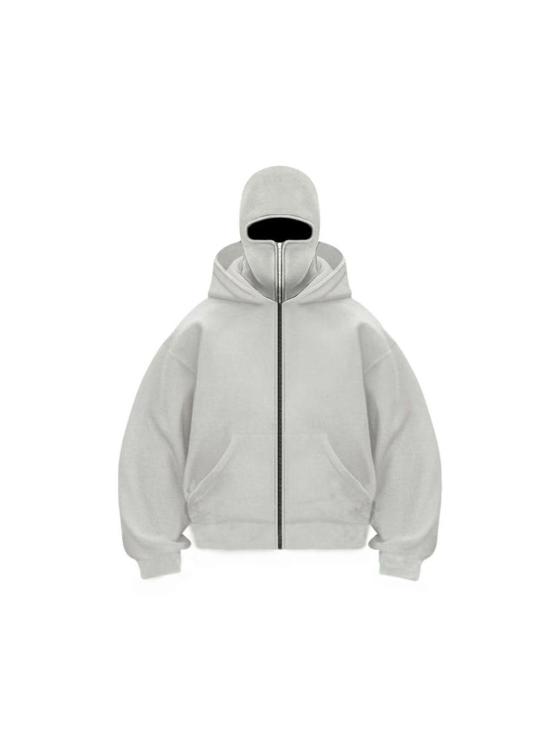 New Unique Design Double Layer Hooded Zip Sweater_voghion.com