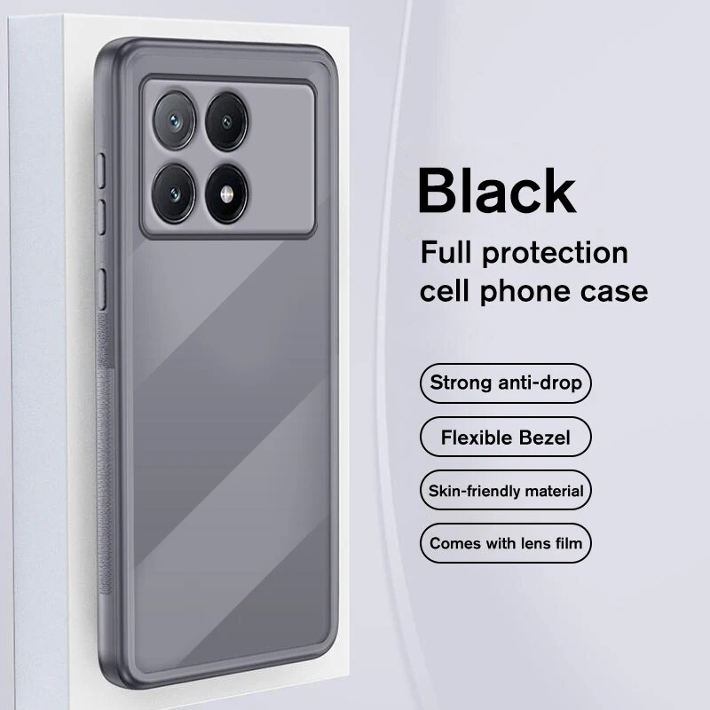 Pro Case Clear Soft Silicone Phone Cover per Xiaomi PocoX6 Protezione completa dell'obiettivo Funda PocoX6Pro Little X6Pro X 6 5G_voghion.com