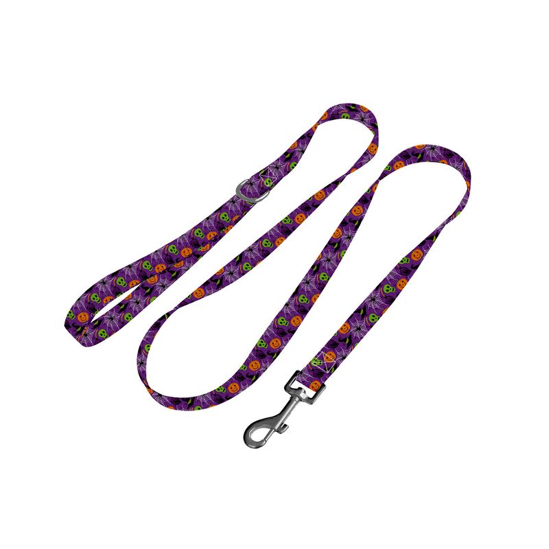 Halloween Puppy Harness, Leash, Collar Polyester Printed Set Pet Supplies_voghion.com