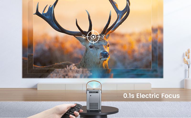 1080P-Projektor, 18000L, 5G WiFi Bluetooth, Theaterprojektor, unterstützt Full HD 1080P-Display, Heimkinoprojektor_voghion.com