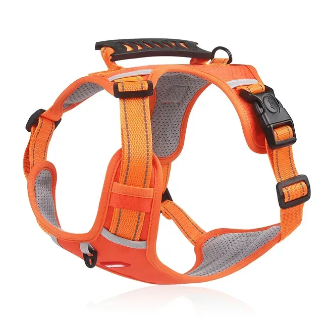 Reflective Pet Vest, Adjustable Chest Strap Without Pulling Small And Large Dogs, Accessories For Walking With A French By PawParty Store_voghion.com