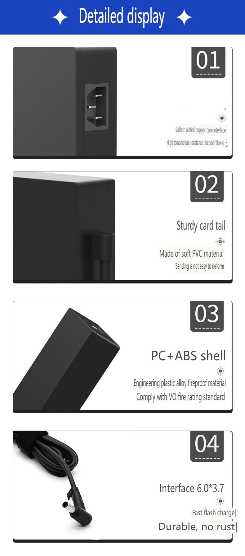 240W Power Adapter For Suitable ASUS Laptops 20V 12A Charger With 6.0x3.7mm Tip, Compatible With ASUS ROG Zephyrus Duo 16, Strix Scar 18_voghion.com