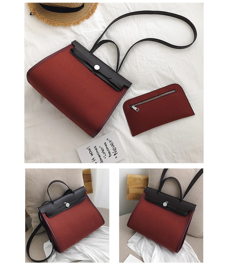 Patent Leather Women'S Herbag Liner Zipped Handbags Contrast Color Hand Bill Of Lading Shoulder Bag Handtassen Dames_voghion.com