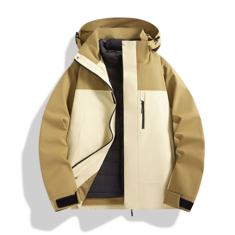 Giacca da alpinismo 3 in 1 con fodera completamente termosaldata, senza cuciture, con nastro adesivo, per uomo e donna_voghion.com