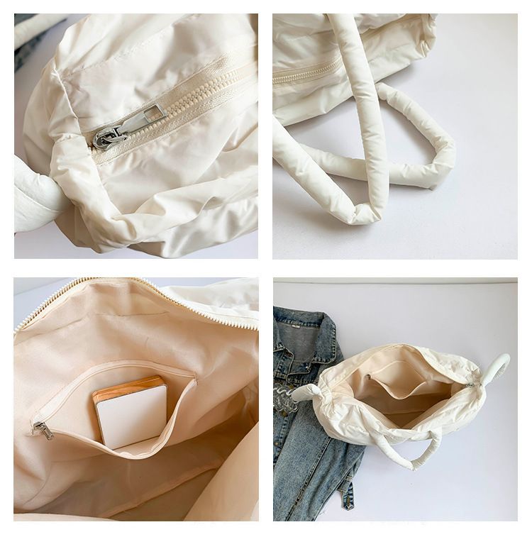 Cotton Bag Down Bag Female Large Capacity Leisure Tote Bag Ladies Commuter Shoulder Bag_voghion.com