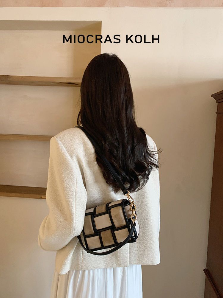 Nanfeng Saint Martin Art Exhibition Woven Bag Women's 2023 New High End Small Design Sense One Shoulder_voghion.com