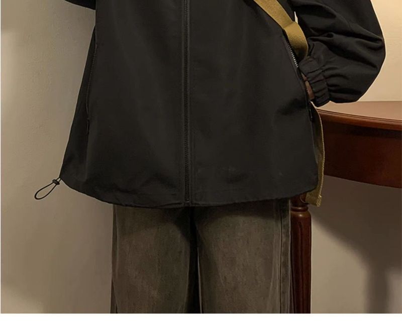 Women's Outdoor Jacket With Hood, Spring And Autumn Style, High-End Feel, Casual Oversize Coat, Loose Fit For Students_voghion.com