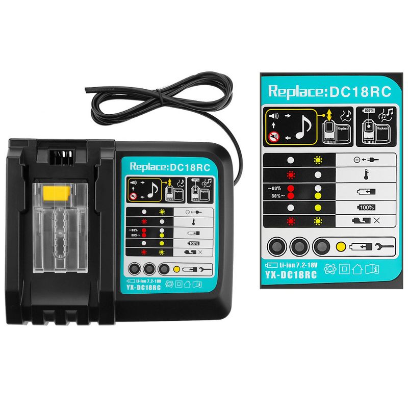 Battery Charger For Makita 14.4V 18V battery BL1830 Bl1430 DC18RC DC18RA EU Plug 3A 1A charger_voghion.com