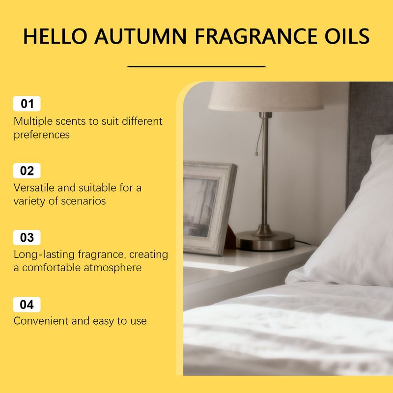 EELHOE Herbst-Set mit ätherischen Ölen, Verbreiten Sie einen warmen Duft, Schaffen Sie eine angenehme Atmosphäre zu Hause, Pflanzen-Aromatherapie_voghion.com