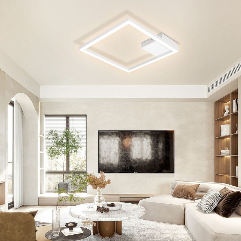 Glitzerlife Deckenleuchte LED Deckenlampe Schlafzimmer - Schlafzimmerlampe 12W Wohnzimmerlampe Moderne Küchenlampe 3000K Warmweiß Flurlampe 29CM_voghion.com