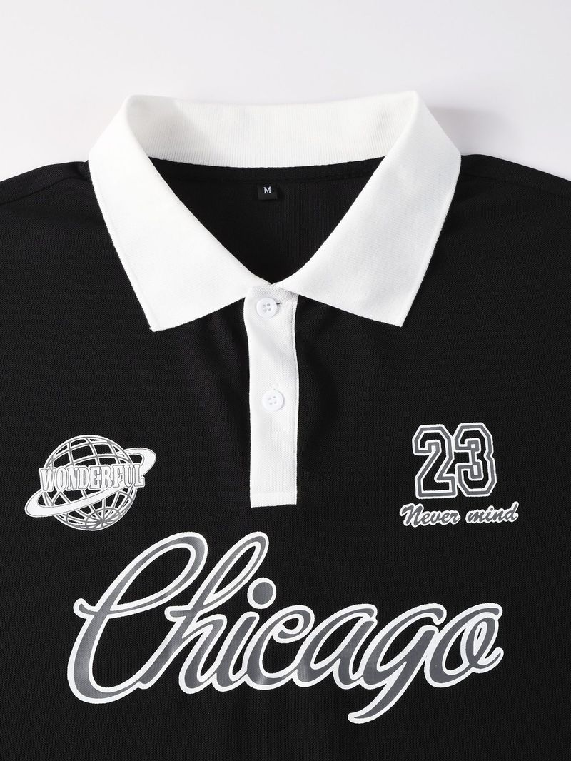 Herren-Poloshirt mit Revers, europäischer und amerikanischer Straßensport, kurzärmeliges T-Shirt, Poloshirt-Stil_voghion.com