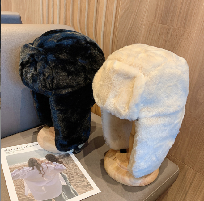 Berretto caldo ispessito invernale Berretto russo Berretto bomber di tendenza da donna coreano moda Ushanka con paraorecchie regolabile_voghion.com