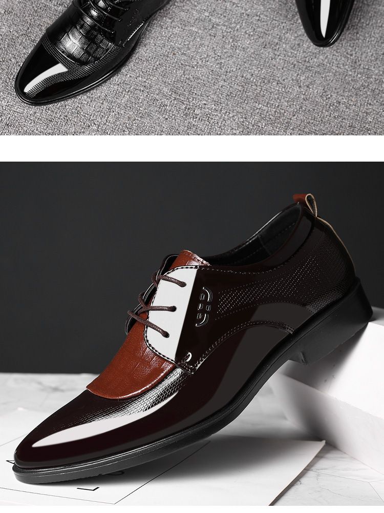 Pánské kožené nové obchodní šaty z roku 2024, nadměrné pánské šněrovací svatební boty, všestranné boty pro volný čas_voghion.com