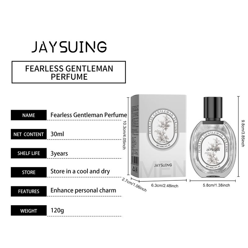 Jaysuing Fearless Gentleman Perfume, Classic High-Grade Light Fragrance Wood Men Dating Lasting Fragrance Small Fresh_voghion.com