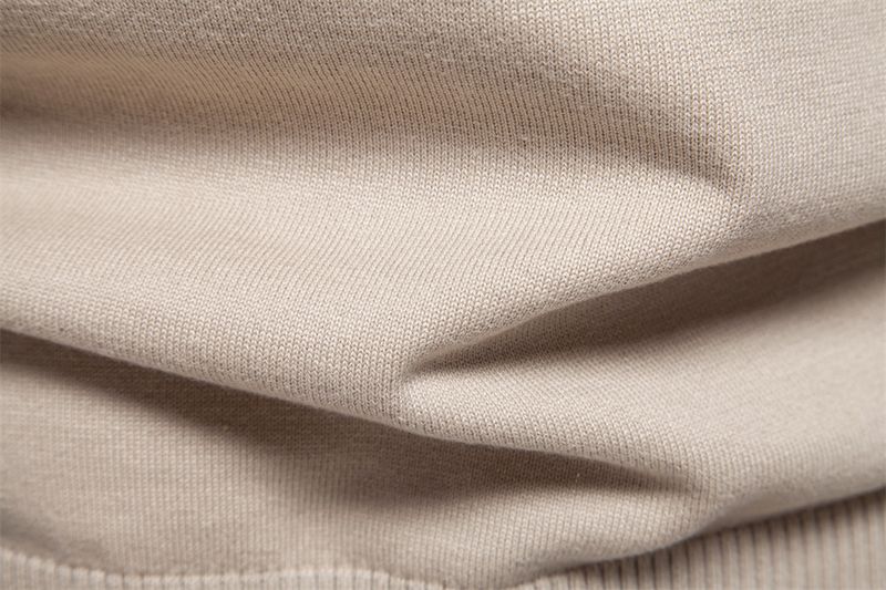 Suéter masculino de malha com gola alta - corte slim, 95% algodão, pulôver com zíper (azul-marinho/preto/verde/cinza claro/cinza escuro/bege)_voghion.com