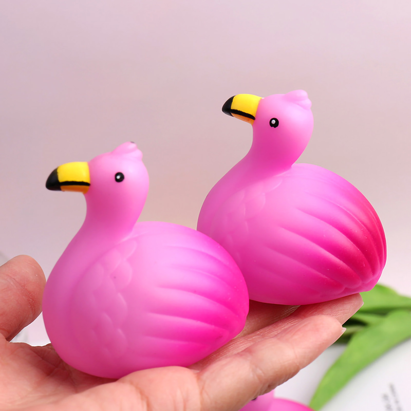 Jinleiou Baby Flamingo Bath Toy Colorful Lights LED Light Floating Safe Companion Waterproof Children Baby Pool Bath Toy Kids Gifts_voghion.com