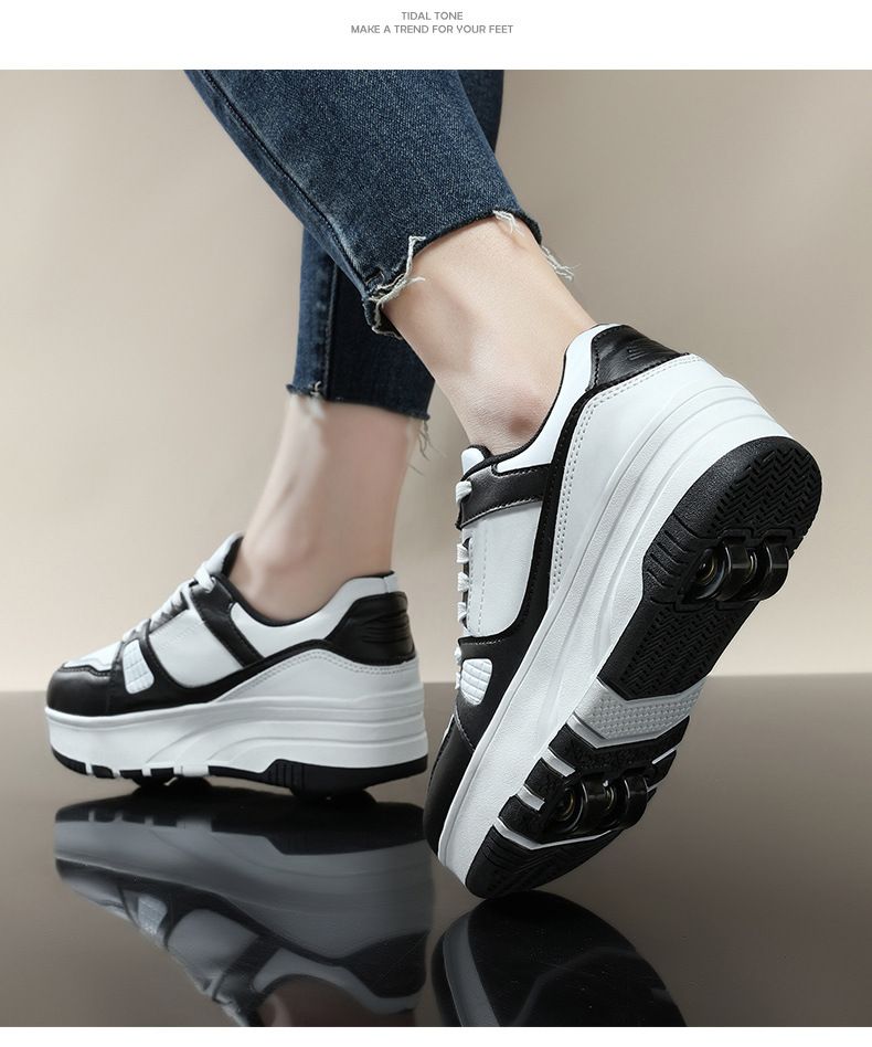 Grenzüberschreitender E-Commerce Heelys Rollschuhe mit vier Rädern für Mädchen, Schrumpfschuhe für Erwachsene mit Rädern, Hersteller-Spot-Charge_voghion.com