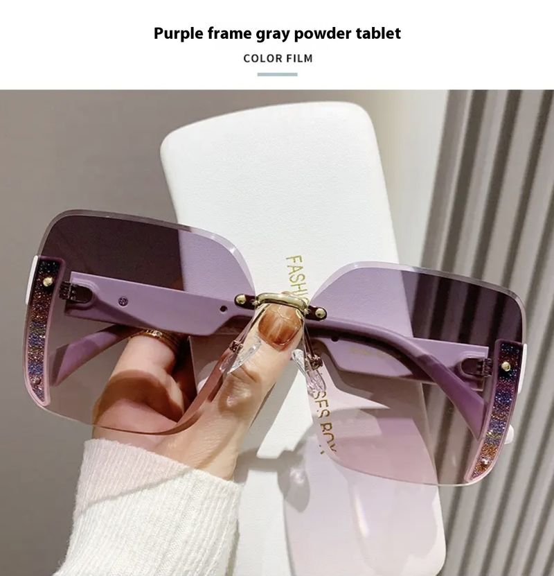 Lunettes de soleil tendance à paillettes fines pour femmes, protection UV, nouveau style 2025_voghion.com