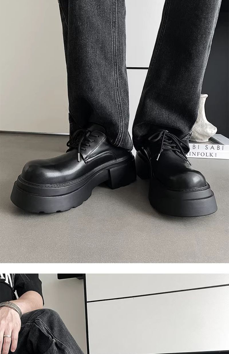 7cm selbsthaltende Arbeitskleidung Dark Ins Derby-Schuhe_voghion.com