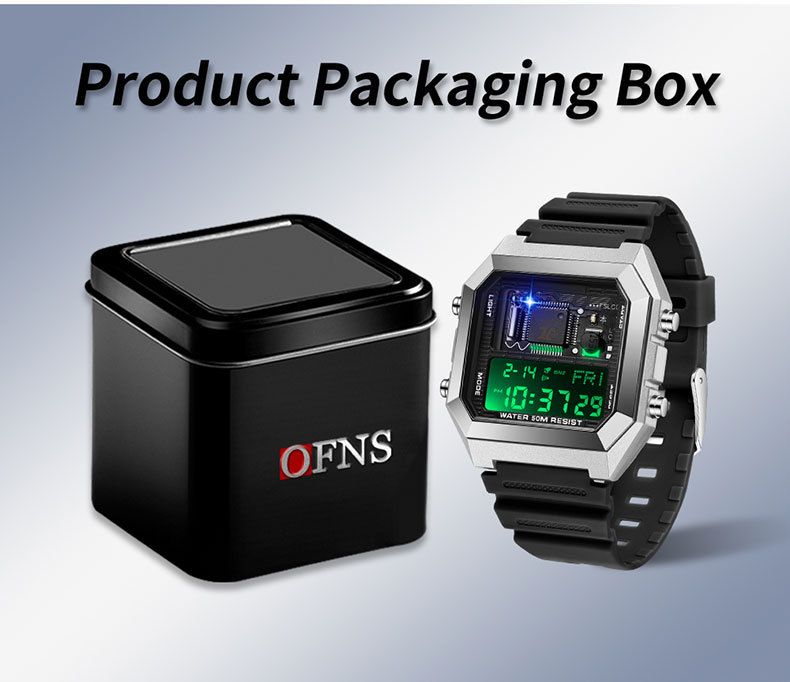 Men And Women's Digital Watch With LED Display, Waterproof, Alarm, Stopwatch, Night Light, Sport, Casual, Business, Fashion Student Watch Luminous_voghion.com