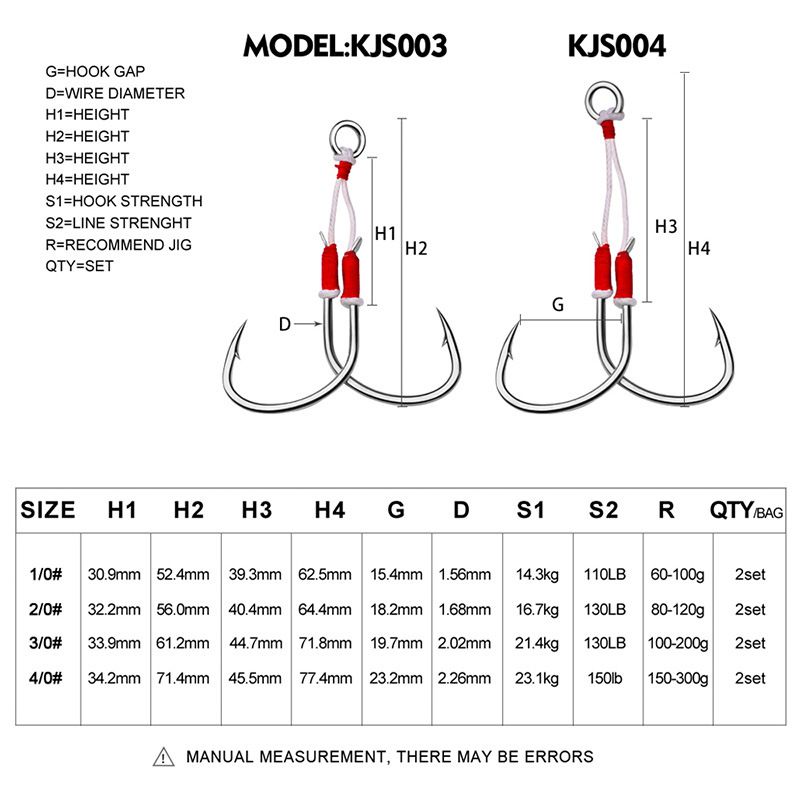 Iron Plate Lure Deep Boat Tuna Double Hair Tying Sea Fishing Assist Jigging Hook_voghion.com