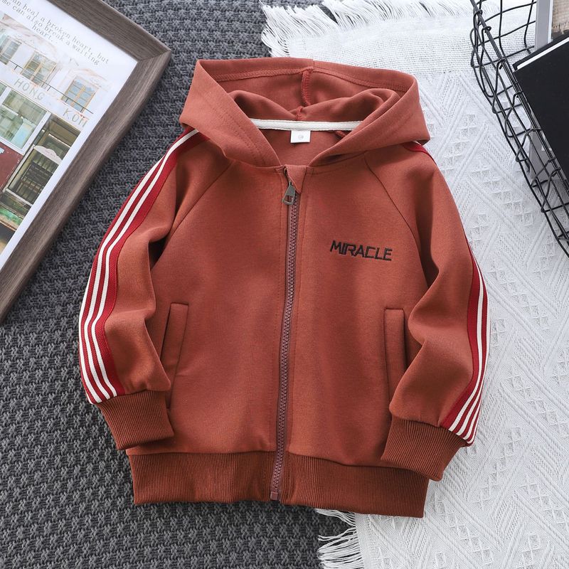 Abbigliamento versione coreana, felpa con cappuccio per ragazzi, felpa con cappuccio per neonati, giacca per bambini, cappuccio con cerniera, parte superiore con cerniera_voghion.com