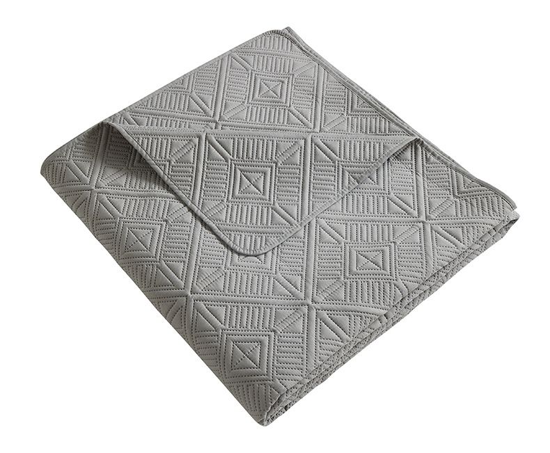 Quilted Bedspread Set 3-Piece Ultrasonic Embossed Reversible Cover With Cotton Filling Machine Washable Luxury Bedding_voghion.com