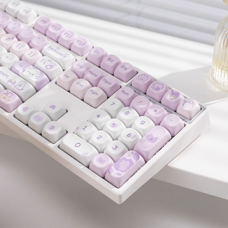 Testreszabott Walking Cat Yg108 Key vezetékes Nical billentyűzet három üzemmódú vezeték nélküli Bluetooth aranyos lány Moa Mahjong hang_voghion.com