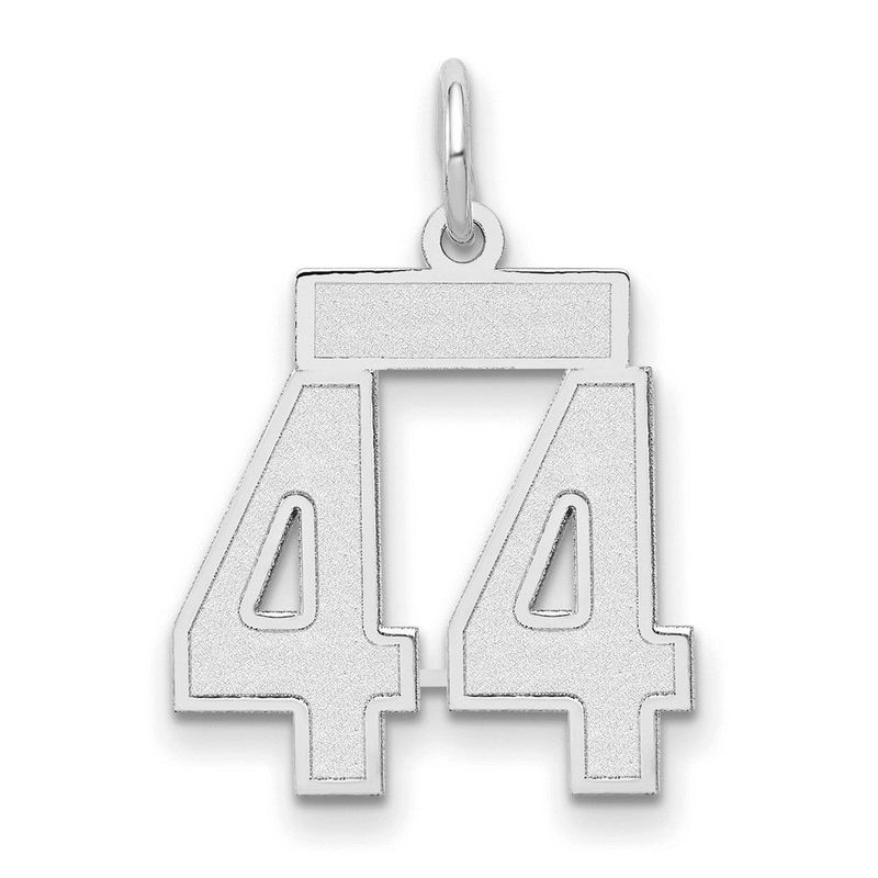 14kw Small Satin Number 44 Charm_voghion.com