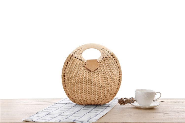 Neue modische Muschelhandtasche, personalisierte und süße Rattan-Gewebte Tasche, Grasgewebte Tasche, Gewebte Damentasche, Freizeittasche, Strandtasche_voghion.com
