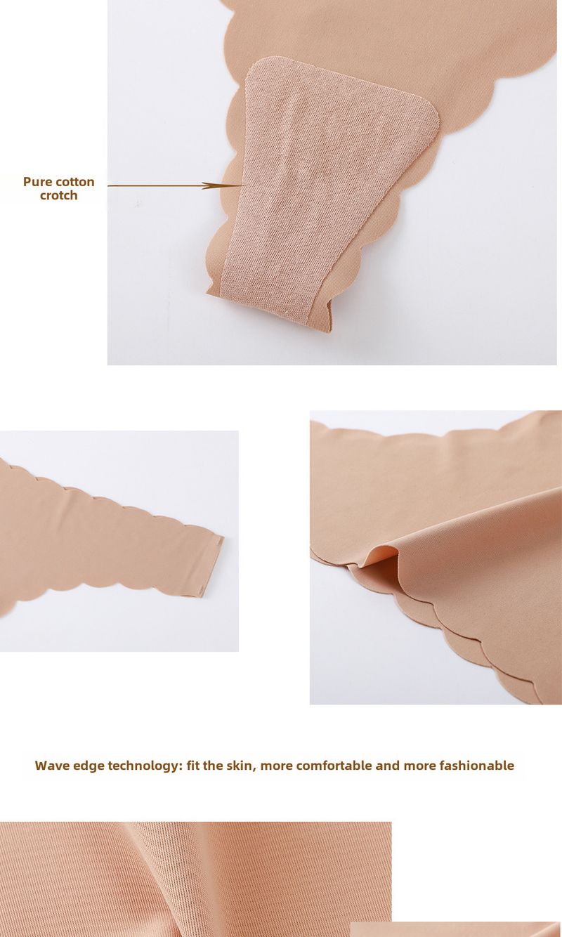European and American seamless ice silk underwear women's low waist fitness yoga invisible cotton crotch thong foreign trade cross-border spot_voghion.com