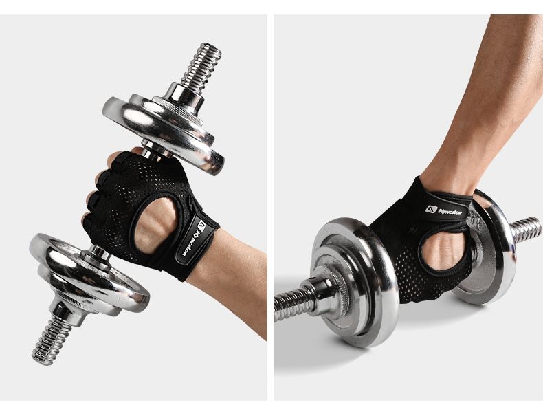 Guanti da ciclismo a mezze dita traspiranti e antiscivolo in silicone per sollevamento pesi, per uomo e donna_voghion.com