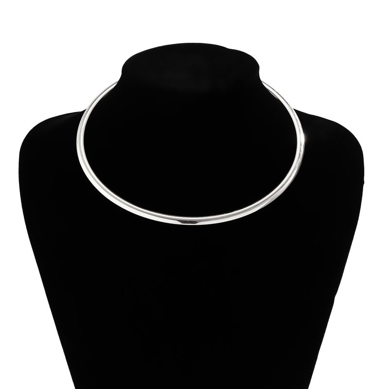 Hot Sales IngeSight.Z Punk Smooth Metal Round Torques Choker for Women Simple Gold Color Collar Necklace Party Jewelry Gift_voghion.com