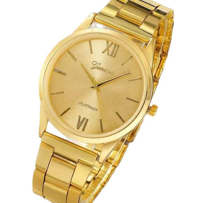 Novo relógio de quartzo, colar, pulseira, anel, brincos, joias requintadas, conjunto de quatro peças_voghion.com