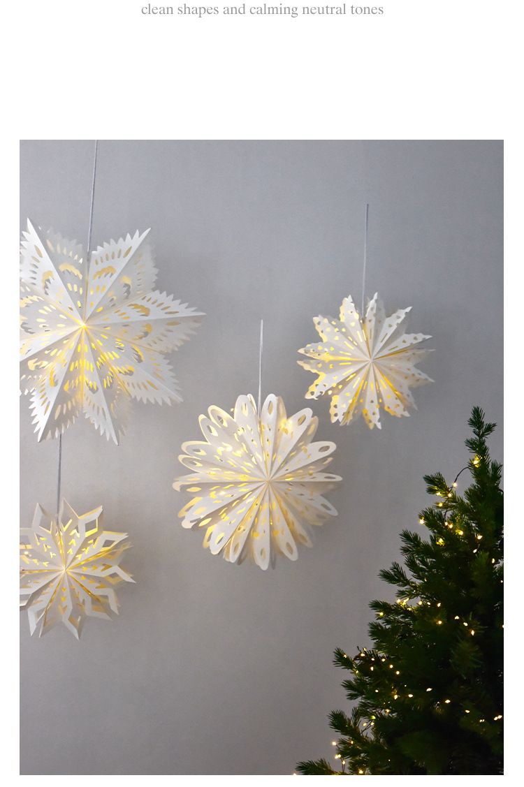 NUCHI Nouveau Pendentif Décoratif Origami Flocon de Neige Fête de Noël Décoration de Fenêtre de Maison_voghion.com