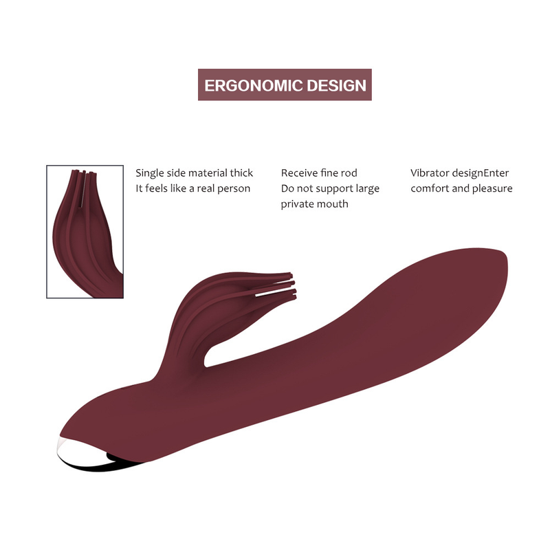 Vibrator G-Punkt Rabbit für Frauen Dual Vibration Silikon Dildo Weibliche Klitoris Massager Wasserdicht_voghion.com