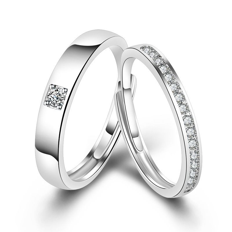 Coppia di orecchini per uomo e donna, semplici, alla moda, eleganti, in stile coreano, con corona in zircone regolabile, con diamanti simulati._voghion.com