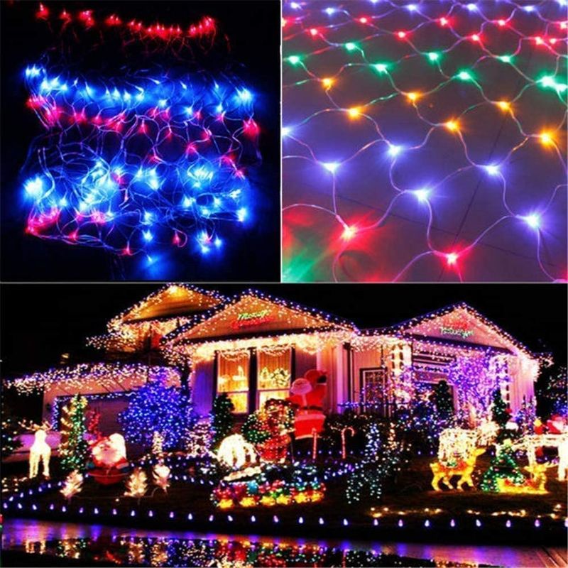 Wasserdichte LED-Lichternetze für den Außenbereich, Niederspannungs-Lichterketten aus Netzgewebe für Weihnachtsbaum, Garten, Party, Hochzeitsdekoration_voghion.com