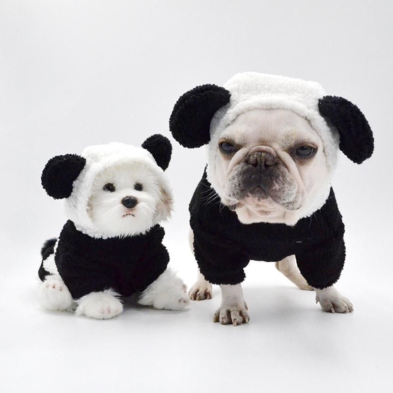 DKSHETOY Panda Fleece Hoodie For Dogs By PawParty Store_voghion.com