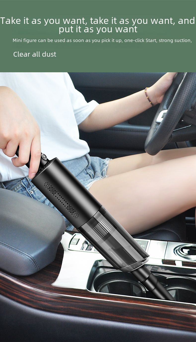 Car Wireless Vacuum Cleaner Car Handheld Portable Vacuum Appliance High Power Mini Small Car Home Dual Use_voghion.com