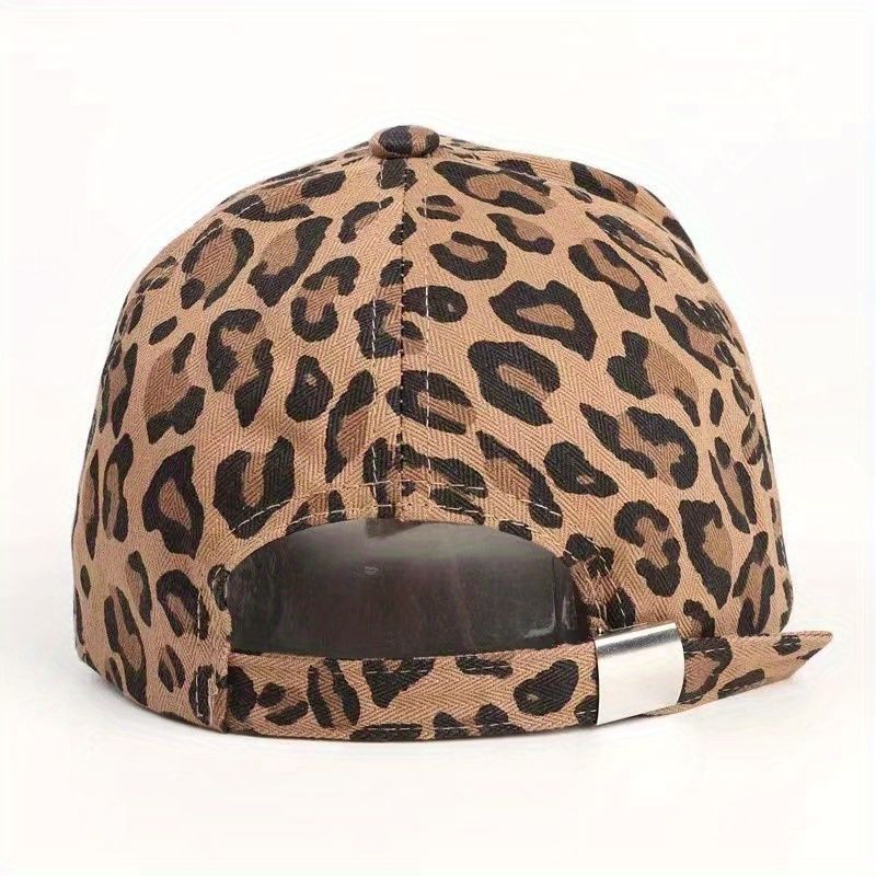 1 gorra de béisbol de pana con estampado de leopardo, de color liso, transpirable, para otoño e invierno_voghion.com
