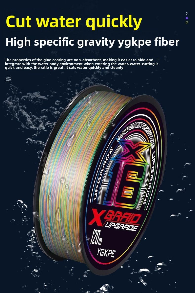 16 Strands Colorful YGKPE Main Sea Fishing Rods, Special For Long Casting, Smooth, Strong Pulling Force, Wear-resistant,_voghion.com