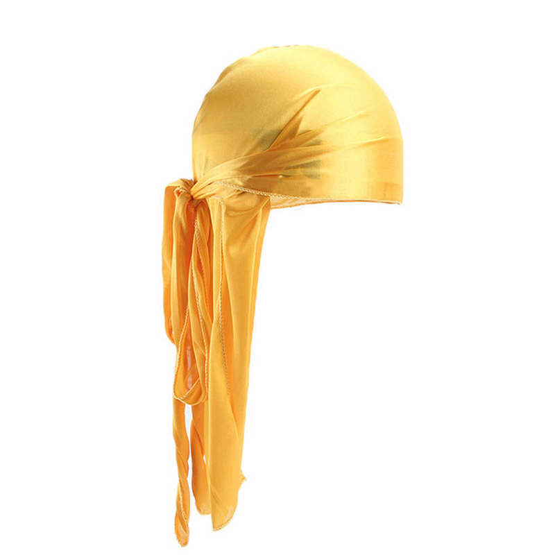 XinWq Einfarbiger seidiger Kopftuch-Turban-Hut, atmungsaktiv, Unisex, Biker-Kopfbedeckung, Stirnband_voghion.com