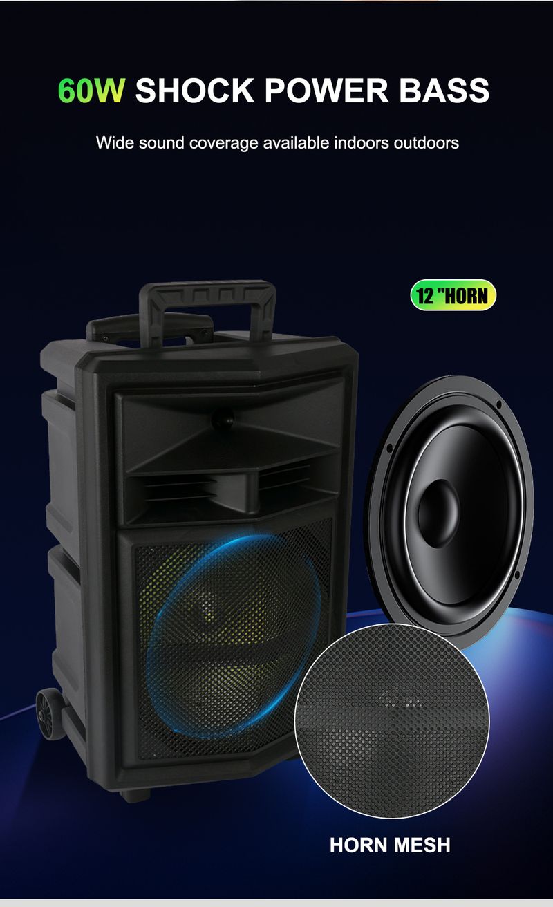 ZQS12130 suure võimsusega välitantsu helikaraoke mobiilne varraskõlar_voghion.com