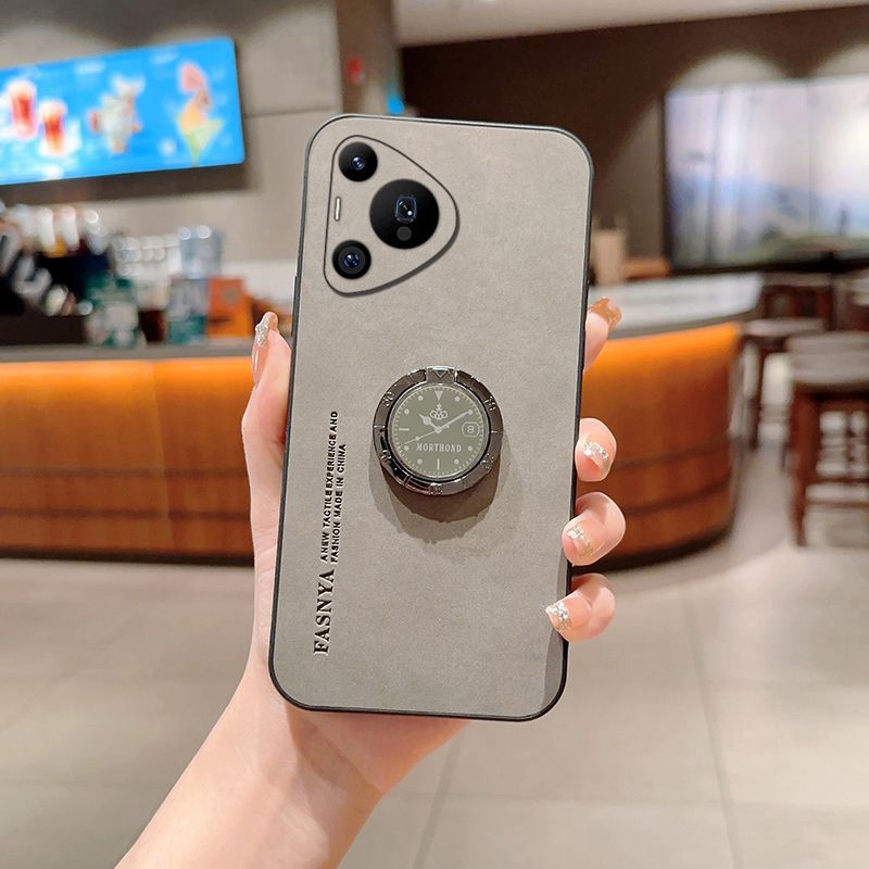 Étui de téléphone pour Huawei Pura 70 Ultra Pro Pro +, en cuir de mouton, Protection d'objectif d'appareil photo, housse antichoc avec support d'anneau_voghion.com